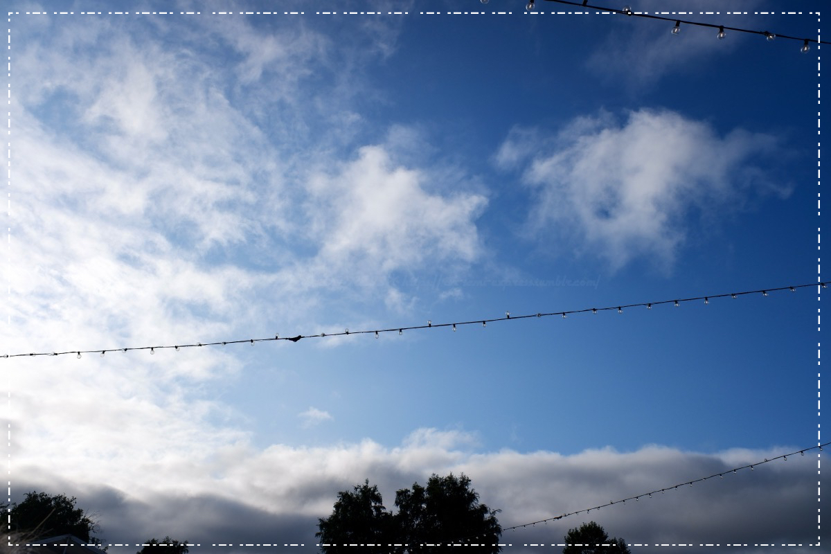 電飾と空